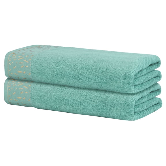 REGALWOVEN Bath Towels Set Pack of 2, Soft Highly Absorbent Bath Towels Quick Drying Towels for Body Blue-1 28' x 56'
