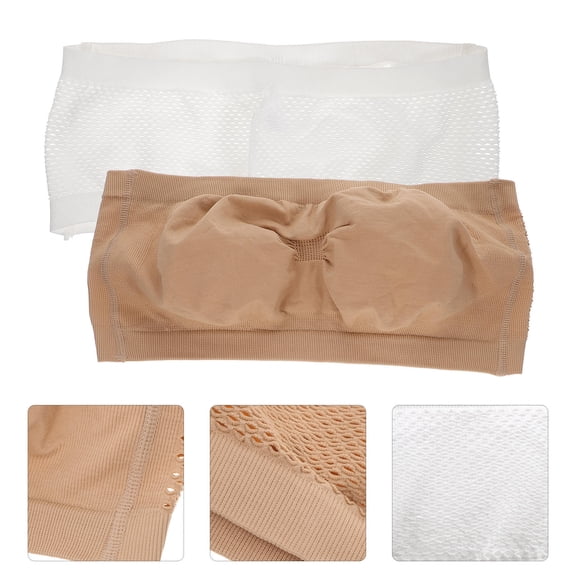 Pretyzoom Strapless Bra Skin Tone Wide Range of Uses 2Pcs 9.04x6.48in