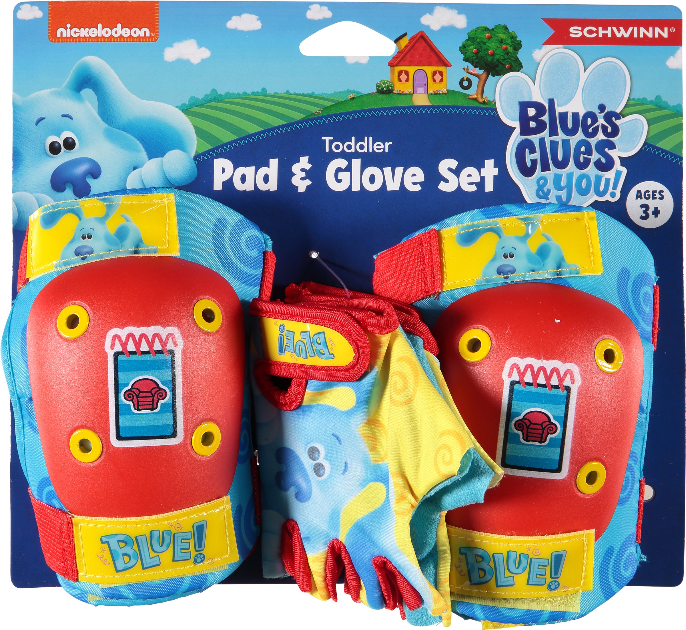 Nickelodeon Blue's Clues & You Toddler and Kids Elbow/Knee Pads and Gloves, Blue/Red/Yellow - image 2 of 2