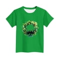 thumbnail image 5 of ATOGUTA Girl Shirt Kids St. Patrick's Day Summer Tops Soft Casual Crewneck Basic Tees Green, Size 3T-15, 5 of 5