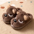 thumbnail image 2 of SuTry Women's Plush Dog Slippers Closed Toe Cute Animal Face Soft Faux Fur Warm Winter Cozy Indoor House Shoes Non Slip Comfortable(36), 2 of 6