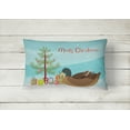 thumbnail image 2 of Carolines Treasures BB9233PW1216 Khaki Campbell Duck Christmas Canvas Fabric Decorative Pillow, Teal, 12H x16W,, 2 of 3