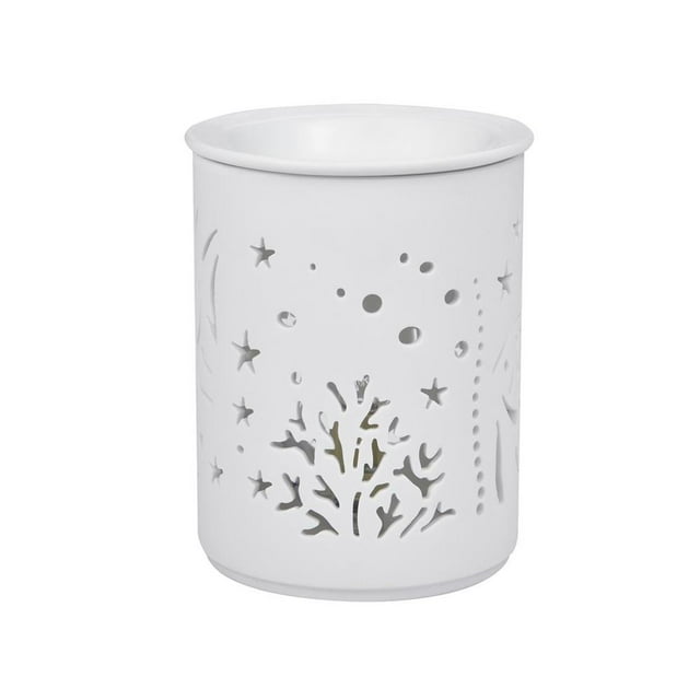 Ceramic Snowflake Aromatherapy Lamp Electric Aroma Lamp Wax Melter Essential Aroma Night Light