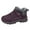 Dark Purple, variant on Womens Winter Hiking Boots with Fleece Lined Waterproof Non Slip Lace up Outdoor Sneakers Trekking Work Snow Ankle Booties Black Size 6