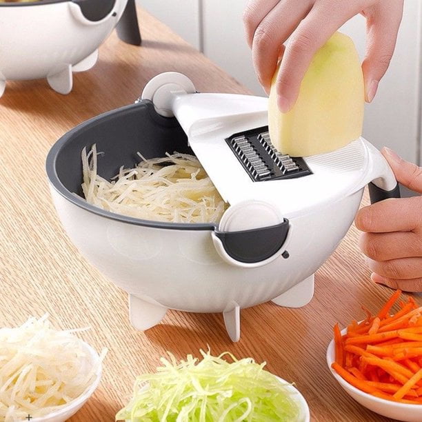 Details about   9 in 1 Multifunctional  Vegetable Cutter With Drain Basket Large Capacity 