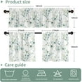 thumbnail image 4 of Yellow Flower Curtain for Kitchen Bathroom Beautiful White Floral Rod Pocket Window Tier Curtains Valance Set 3 Pcs Plant Printed Curtains 54 x 18 inches + 27.5 x 36 inches *2, 4 of 6
