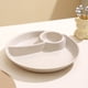 thumbnail image 3 of Bandeja de comida dividida circular de 26 cm de diámetro 3 compartimentos Gran capacidad Plato de aperitivos duradero Plato de frutas fácil de limpiar Plato versátil para servir cenas familiares, 3 of 6
