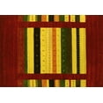thumbnail image 1 of Ahgly Company Indoor Rectangle Abstract Yellow Contemporary Area Rugs, 5' x 7', 1 of 4