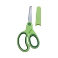 thumbnail image 2 of Left-Handed Kids Student Scissors, Stainless Steel Blunt Round Tip School Scissors with Protective Safety Sleeve, Portable Small Craft Scissors for Students Art Projects, 2 of 4
