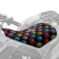 thumbnail image 2 of Uorisanigo ATV Seat Covers, Colorful Dog Paw Print Motorcycle Passenger Seat Cushion Cover Compatible with Sportsman Rancher Polaris Sportsman Foreman Scrambler Kodiak Most ATV, 2 of 7