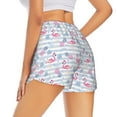 thumbnail image 3 of Bixox Women's Flamingo and Pineapple pattern 2 in 1 Running Shorts - Lightweight Athletic Workout Gym Yoga Shorts Liner with Pockets - XX-Large, 3 of 7