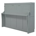 thumbnail image 4 of Generic Full Size Murphy Bed with Hydraulic Lift & Desk Design, Gray, 4 of 10