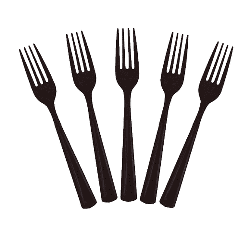 Heavy Duty Black Plastic Forks 50 Ct.