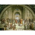 thumbnail image 2 of Raffaello 14x12 Black Ornate Wood Framed with Double Matting Museum Art Print Titled - Scuola di Atene, 2 of 4