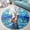 Jesus Walking On, variant on Round Rug, Shark1 Soft Washable Carpet, Non-Slip Floor Mat for Living Room Bedroom Home Decor 59 Inch
