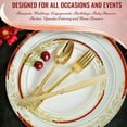 thumbnail image 4 of Smarty Shiny Metallic Gold Baroque Plastic Cutlery Set (600 Guests), 4 of 8