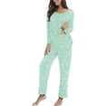 thumbnail image 2 of DreamFish Fall-Winter Womens 2 Piece Long Sleeves Pajama Sets with Comfy Long Pants Ladies Lounge Sleepwear with Pockets, 2 of 4