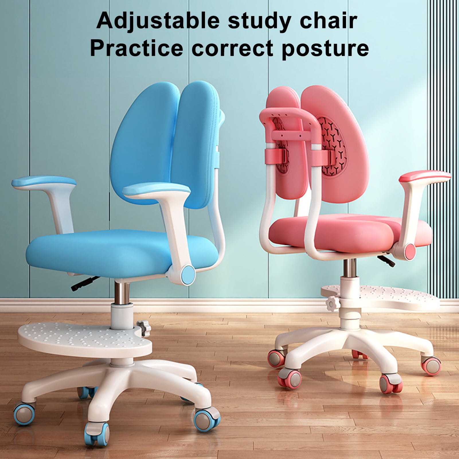 Chaise de lecture pour enfant, Chaise d'étude for enfants, chaise d' ordinateur for enfants réglable en hauteur, chaise de bureau ergonomique, soutien lombaire, durable et fiable , Chaise d'ordinateur