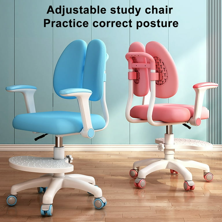 ALBA Armless Study Chair - Breathable Mesh Office Desk Chair With Lumbar Support, Adjustable Height 3 thumbnail image