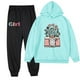 thumbnail image 1 of Odeerbi 2-9 Años Niñas Trajes de Algodón Estampado de Flores Sudaderas Con Capucha Pantalones de Dos Piezas Sudaderas de Manga Larga Con Capucha, 1 of 3