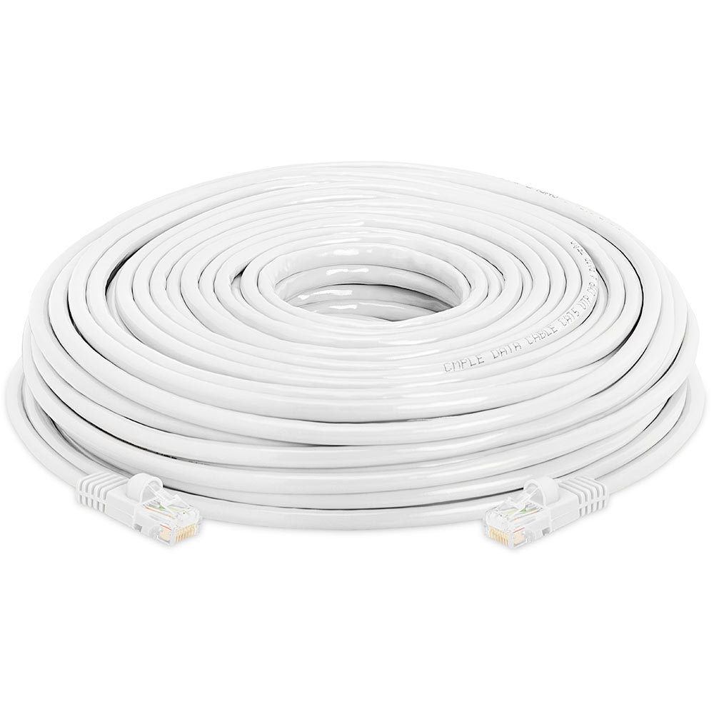 Cmple Cat5e Network Ethernet Cable - Computer LAN Cable 1Gbps - 350 MHz, Cat5e Cable, Gold Plated RJ45 Connectors - 150 Feet White - image 2 of 8