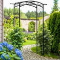 thumbnail image 2 of Powder - Coated Metal Garden Arbor / Creates Elegant Outdoor Entries, 2 of 2