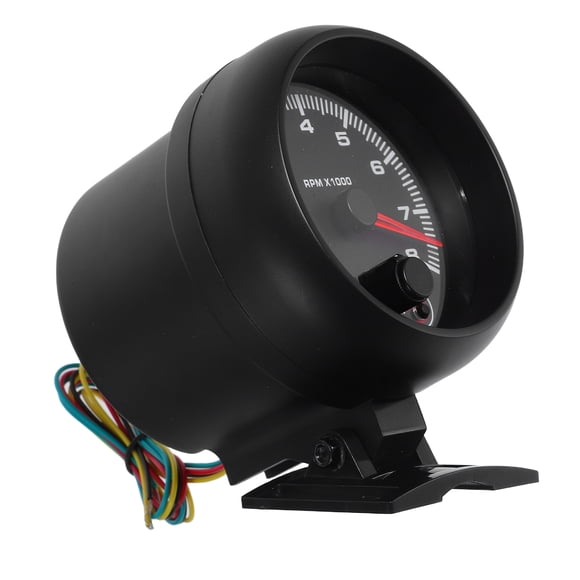 Shisuyan Tachymètre de Voiture Jauge de Rpm avec Alarme et Lumière Blanche pour Compatibilité Précise pour Véhicules