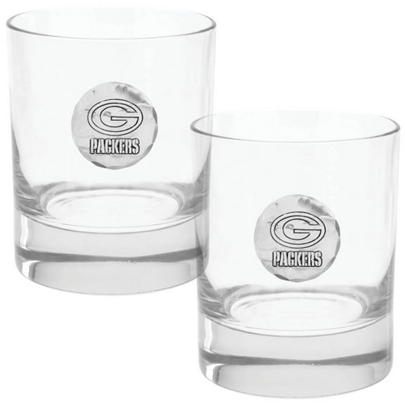 Green Bay Packers Two-Piece 11oz. Rocks Glass Set