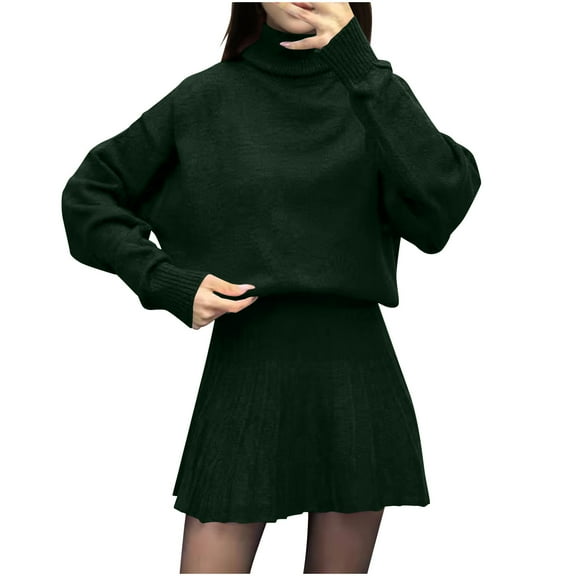 FDGIU ‌‌‌‌‌‌‌Women's Sweater Dress - Long Sleeve Ribbed Knit Maxi Bodycon, Slim Fit A Line Crewneck Fall Dress