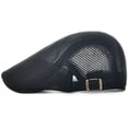thumbnail image 2 of Sombrero de verano de malla transpirable para hombre, boina ajustable Newsboy Ivy, gorra plana, color negro Ormromra CZYD-ST42-1, 2 of 7