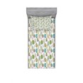 thumbnail image 2 of Ambesonne Floral Fitted Sheet & Pillow Sham Set, Doodle Dandelions Boho, Full, Multicolor, 2 of 3