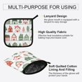 thumbnail image 3 of Yayeee Oven Mitts and Pot Holder Set of 2 Heat Resistant Kitchen Gloves Baking Hot Pad, White Christmas House, 3 of 5