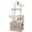 Greige, variant on Favory Cat Tree with Litter Box Enclosure, 59-Inch Modern Cat Tower, 2-in-1 Condo with Scratching Posts, Washable Removable Cushion, Cloud White UPCT113W01