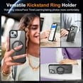 thumbnail image 4 of 360° Magnetic Swivel Ring for iPhone 14 plus case, Built-in Metal Stand and Ring Holder, Magsafe Compatible, Military Grade Protection, Shock Resistant - Black, 4 of 14