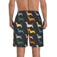 thumbnail image 3 of Naloa Plaid Dachshund Men's Beach Shorts, Surfing shorts, Swim trunks, Quick Dry Swim Trunks for Surfing Beach Fun - Medium, 3 of 9