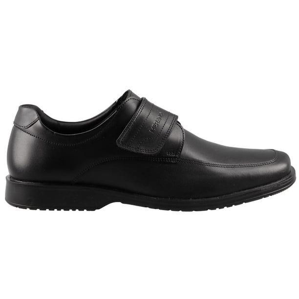 Mocasin Vestir Hombre Merano Piel Clasico Ajustable negro 28