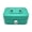 Green, variant on Mini Metal Lockable Storage Box With Carry Handle Key Lock Small Valuables Organizer Safe Container For Kids Home
