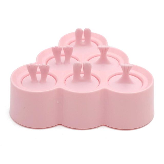 (rosa) Moule Triangulaire Animal Popsicle - Bac Glaons En Silicone Pour Enfants - Moule Popsicle - Mini Moule Glace Machine Crme Glace - Popsi