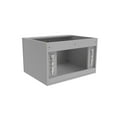 thumbnail image 4 of Alpine 24" Wood Floating Vanity Base in Gray with Gold Handles, 4 of 5