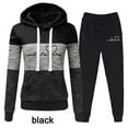 thumbnail image 1 of Ensemble de Survêtement Décontracté pour Femmes, Ensemble Deux Pièces, Sweat à Capuche (Noir, G), 1 of 5