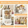 thumbnail image 4 of Wdmiya Makeup Organizer For Vanity, Large Capacity Skincare Organizer Countertop With 2 Drawers, Cosmetic Display Cases Makeup Storage For Bedroom, Bathroom, Ideal Gifts For Women, White, 4 of 7