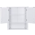 thumbnail image 5 of FASCK Two-Door Bathroom and Laundry Wall Mount Storage Medicine Cabinet with Open and Adjustable Shelf - White, 5 of 7