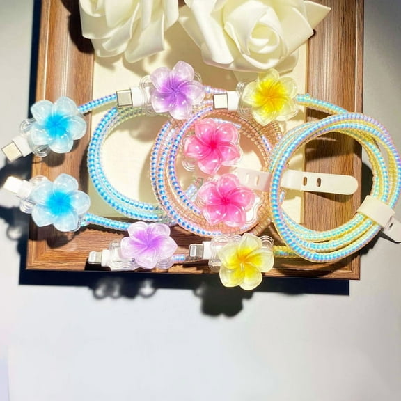 Tianyeda 4Pcs Cable Protectors For iPhone charging Cable