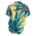 thumbnail image 4 of Hawaiian Shirts for Men Short Sleeves Printed Button Down Shirts Summer Beach Mens Shirts Clearance 19-Royal Blue 4XL, 4 of 5