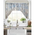 thumbnail image 2 of Blue Brown Forest Kitchen Curtains Swag Valance for Windows/Bathroom/Cafe, Modern Oil Painting Art Rod Pocket Drape Panel Swag Curtains Valance for Bedroom/Living Room 56"x36", 2 of 6