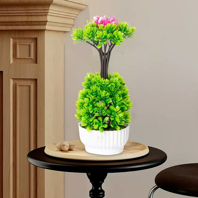 COM1950s Home Office Desks, Home Decorations for Living Room, Artificial Green Plants Simulation Potted Home Office Hotel Lobby Decoration Green Plants Home Decoration Artificial Plants