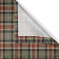 thumbnail image 3 of Ambesonne Tartan Kitchen Curtains, Squares and Diagonal Lines, 55"x39", Pale Brown Dark Blue, 3 of 3
