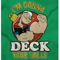 thumbnail image 2 of Popeye Deck Your Halls Christmas Crewneck T Shirts Boy Girl Teen Brisco Brands XS, 2 of 6
