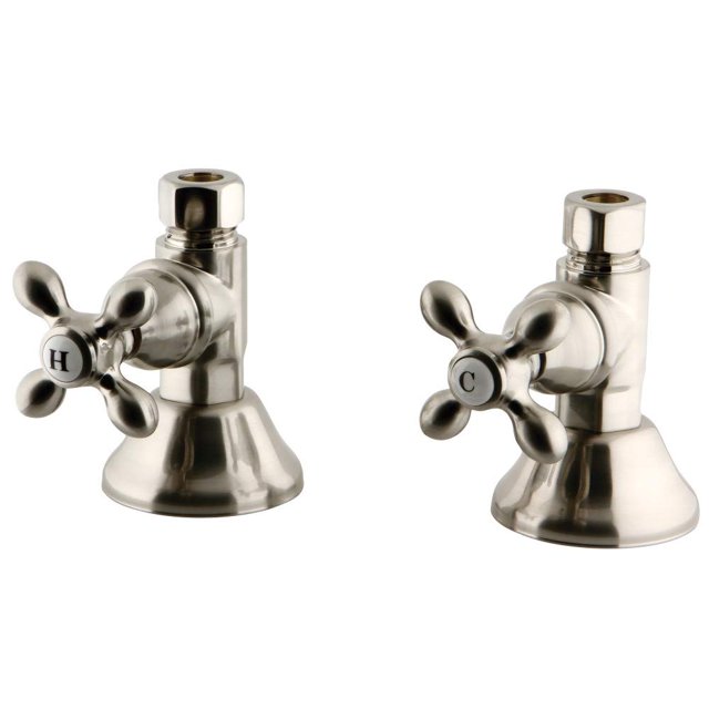 Válvula Kingston Brass CCK44158AX Níquel Cepillado Juego de 2
