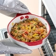 thumbnail image 3 of 1000ML 1000ML Double Ear Ceramic Circular Oven with Baking Plate, Cheese Baked Rice Salad, Deep Mouth Plate, 3 of 4